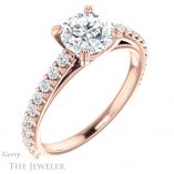 Round Cut Forever One Moissanite Engagement Ring #GTJ944-round-fo-r 4 Round Cut Forever One Moissanite Engagement Ring #GTJ944-round-fo-r
