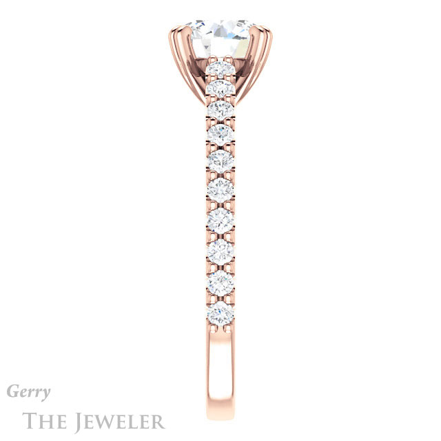 Round Cut Forever One Moissanite Engagement Ring #GTJ944-round-fo-r 3 Round Cut Forever One Moissanite Engagement Ring #GTJ944-round-fo-r