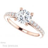 Round Cut Forever One Moissanite Engagement Ring #GTJ944-round-fo-r 5 Round Cut Forever One Moissanite Engagement Ring #GTJ944-round-fo-r
