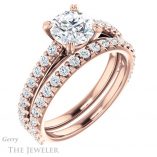Round Cut Forever One Moissanite Engagement Ring #GTJ944-round-fo-r 6 Round Cut Forever One Moissanite Engagement Ring #GTJ944-round-fo-r