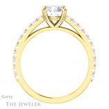 Round Cut Forever One Moissanite Engagement Ring #GTJ944-round-fo-y 2 Round Cut Forever One Moissanite Engagement Ring #GTJ944-round-fo-y