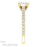 Round Cut Forever One Moissanite Engagement Ring #GTJ944-round-fo-y 3 Round Cut Forever One Moissanite Engagement Ring #GTJ944-round-fo-y