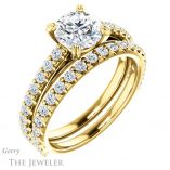 Round Cut Forever One Moissanite Engagement Ring #GTJ944-round-fo-y 6 Round Cut Forever One Moissanite Engagement Ring #GTJ944-round-fo-y