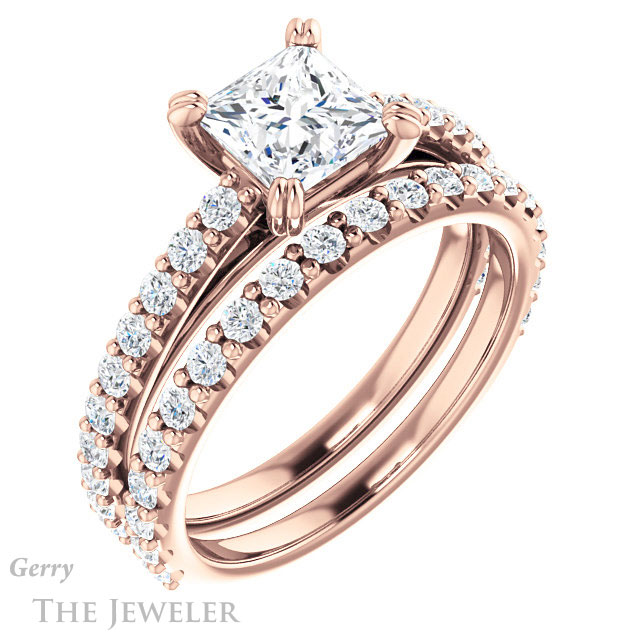 Princess Cut Forever One Moissanite Engagement Ring #GTJ944-square-fo-r