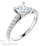 Princess Cut Forever One Moissanite Engagement Ring #GTJ944-square-fo-w 4 Princess Cut Forever One Moissanite Engagement Ring #GTJ944-square-fo-w