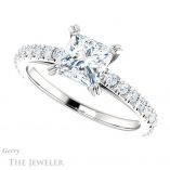 Princess Cut Forever One Moissanite Engagement Ring #GTJ944-square-fo-w 5 Princess Cut Forever One Moissanite Engagement Ring #GTJ944-square-fo-w