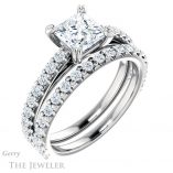 Princess Cut Forever One Moissanite Engagement Ring #GTJ944-square-fo-w 6 Princess Cut Forever One Moissanite Engagement Ring #GTJ944-square-fo-w