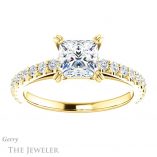 Princess Cut Forever One Moissanite Engagement Ring #GTJ944-square-fo-y