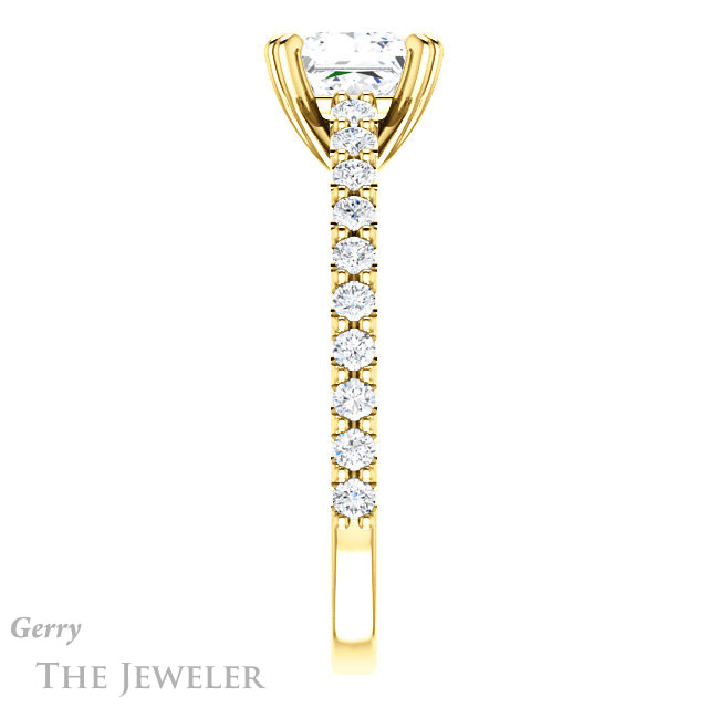 Princess Cut Forever One Moissanite Engagement Ring #GTJ944-square-fo-y