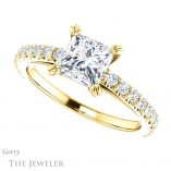 Princess Cut Forever One Moissanite Engagement Ring #GTJ944-square-fo-y