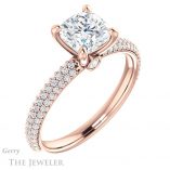 Cushion Cut Forever One Moissanite Engagement Ring #GTJ945-cushion-fo-r