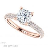Cushion Cut Forever One Moissanite Engagement Ring #GTJ945-cushion-fo-r