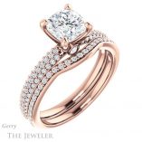 Cushion Cut Forever One Moissanite Engagement Ring #GTJ945-cushion-fo-r