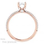 Emerald Cut Forever One Moissanite Engagement Ring #GTJ945-emerald-fb-r 2 Emerald Cut Forever Brilliant Moissanite Engagement Ring #GTJ945-emerald-fb-r