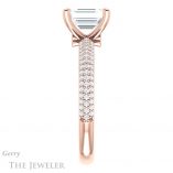 Emerald Cut Forever One Moissanite Engagement Ring #GTJ945-emerald-fb-r 3 Emerald Cut Forever Brilliant Moissanite Engagement Ring #GTJ945-emerald-fb-r