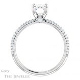 Emerald Cut Forever One Moissanite Engagement Ring #GTJ945-emerald-fb-w 2 Emerald Cut Forever Brilliant Moissanite Engagement Ring #GTJ945-emerald-fb-w
