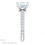 Emerald Cut Forever One Moissanite Engagement Ring #GTJ945-emerald-fb-w 3 Emerald Cut Forever Brilliant Moissanite Engagement Ring #GTJ945-emerald-fb-w