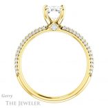 Emerald Cut Forever One Moissanite Engagement Ring #GTJ945-emerald-fb-y 2 Emerald Cut Forever Brilliant Moissanite Engagement Ring #GTJ945-emerald-fb-y