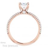 Oval Shaped Forever One Moissanite Engagement Ring #GTJ945-oval-fo-r