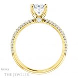 Oval Shaped Forever One Moissanite Engagement Ring #GTJ945-oval-fo-y 2 Oval Shaped Forever One Moissanite Engagement Ring #GTJ945-oval-fo-y