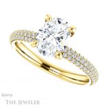 Oval Shaped Forever One Moissanite Engagement Ring #GTJ945-oval-fo-y 5 Oval Shaped Forever One Moissanite Engagement Ring #GTJ945-oval-fo-y