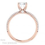 Round Cut Forever One Moissanite Engagement Ring #GTJ945-round-fo-r