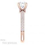 Round Cut Forever One Moissanite Engagement Ring #GTJ945-round-fo-r