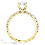 Round Cut Forever One Moissanite Engagement Ring #GTJ945-round-fo-y 2 Round Cut Forever One Moissanite Engagement Ring #GTJ945-round-fo-y