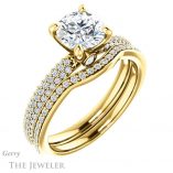 Round Cut Forever One Moissanite Engagement Ring #GTJ945-round-fo-y 6 Round Cut Forever One Moissanite Engagement Ring #GTJ945-round-fo-y