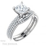 Princess Cut Forever One Moissanite Engagement Ring #GTJ945-square-fo-w 6 Princess Cut Forever One Moissanite Engagement Ring #GTJ945-square-fo-w