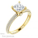 Princess Cut Forever One Moissanite Engagement Ring #GTJ945-square-fo-y 4 Princess Cut Forever One Moissanite Engagement Ring #GTJ945-square-fo-y