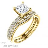 Princess Cut Forever One Moissanite Engagement Ring #GTJ945-square-fo-y 6 Princess Cut Forever One Moissanite Engagement Ring #GTJ945-square-fo-y