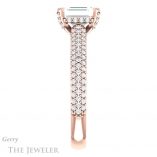 Emerald Cut Forever One Moissanite Engagement Ring #GTJ946-emerald-fb-r 3 Emerald Cut Forever Brilliant Moissanite Engagement Ring #GTJ946-emerald-fb-r