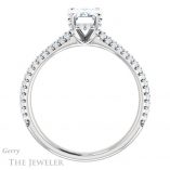 Emerald Cut Forever One Moissanite Engagement Ring #GTJ946-emerald-fb-w 2 Emerald Cut Forever Brilliant Moissanite Engagement Ring #GTJ946-emerald-fb-w