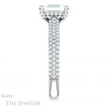 Emerald Cut Forever One Moissanite Engagement Ring #GTJ946-emerald-fb-w 3 Emerald Cut Forever Brilliant Moissanite Engagement Ring #GTJ946-emerald-fb-w