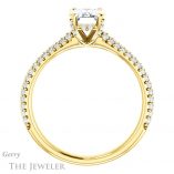 Emerald Cut Forever One Moissanite Engagement Ring #GTJ946-emerald-fb-y 2 Emerald Cut Forever Brilliant Moissanite Engagement Ring #GTJ946-emerald-fb-y