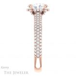 Oval Shaped Forever One Moissanite Engagement Ring #GTJ946-oval-fo-r
