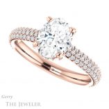 Oval Shaped Forever One Moissanite Engagement Ring #GTJ946-oval-fo-r