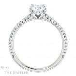 Oval Shaped Forever One Moissanite Engagement Ring #GTJ946-oval-fo-w 2 Oval Shaped Forever One Moissanite Engagement Ring #GTJ946-oval-fo-w
