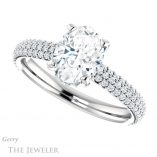 Oval Shaped Forever One Moissanite Engagement Ring #GTJ946-oval-fo-w 5 Oval Shaped Forever One Moissanite Engagement Ring #GTJ946-oval-fo-w