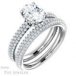 Oval Shaped Forever One Moissanite Engagement Ring #GTJ946-oval-fo-w 6 Oval Shaped Forever One Moissanite Engagement Ring #GTJ946-oval-fo-w