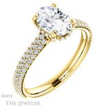 Oval Shaped Forever One Moissanite Engagement Ring #GTJ946-oval-fo-y 4 Oval Shaped Forever One Moissanite Engagement Ring #GTJ946-oval-fo-y