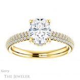 Oval Shaped Forever One Moissanite Engagement Ring #GTJ946-oval-fo-y 1 Oval Shaped Forever One Moissanite Engagement Ring #GTJ946-oval-fo-y