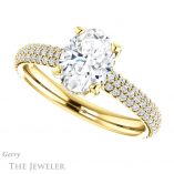 Oval Shaped Forever One Moissanite Engagement Ring #GTJ946-oval-fo-y 5 Oval Shaped Forever One Moissanite Engagement Ring #GTJ946-oval-fo-y