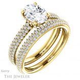 Oval Shaped Forever One Moissanite Engagement Ring #GTJ946-oval-fo-y 6 Oval Shaped Forever One Moissanite Engagement Ring #GTJ946-oval-fo-y