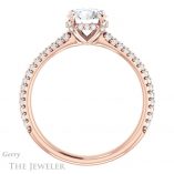 Round Cut Forever One Moissanite Engagement Ring #GTJ946-round-fo-r