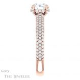Round Cut Forever One Moissanite Engagement Ring #GTJ946-round-fo-r
