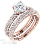 Round Cut Forever One Moissanite Engagement Ring #GTJ946-round-fo-r