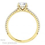 Round Cut Forever One Moissanite Engagement Ring #GTJ946-round-fo-y 2 Round Cut Forever One Moissanite Engagement Ring #GTJ946-round-fo-y