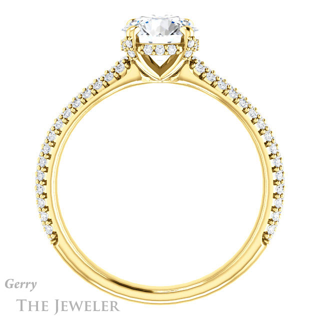 Round Cut Forever One Moissanite Engagement Ring #GTJ946-round-fo-y 2 Round Cut Forever One Moissanite Engagement Ring #GTJ946-round-fo-y